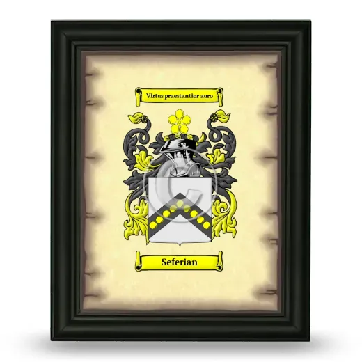 Seferian Coat of Arms Framed - Black