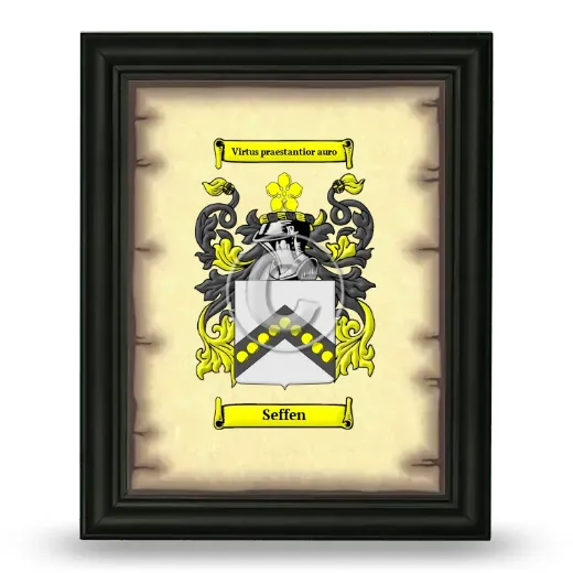 Seffen Coat of Arms Framed - Black