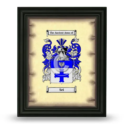 Sei Coat of Arms Framed - Black