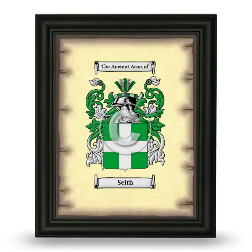 Seith Coat of Arms Framed - Black