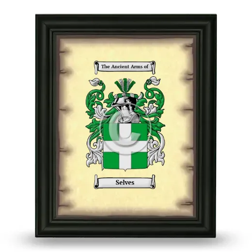Selves Coat of Arms Framed - Black