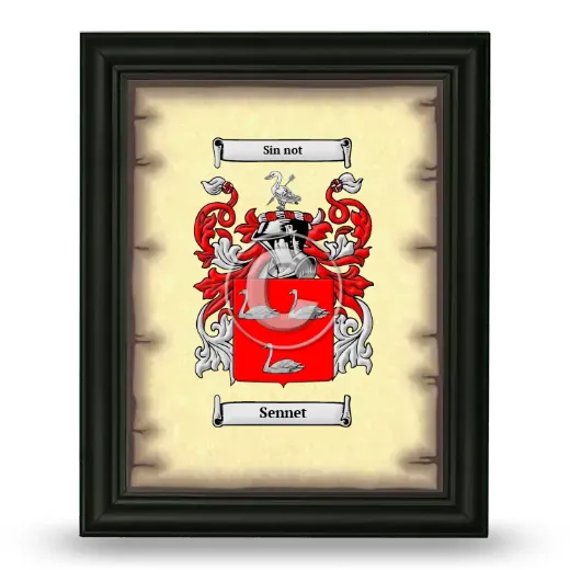 Sennet Coat of Arms Framed - Black
