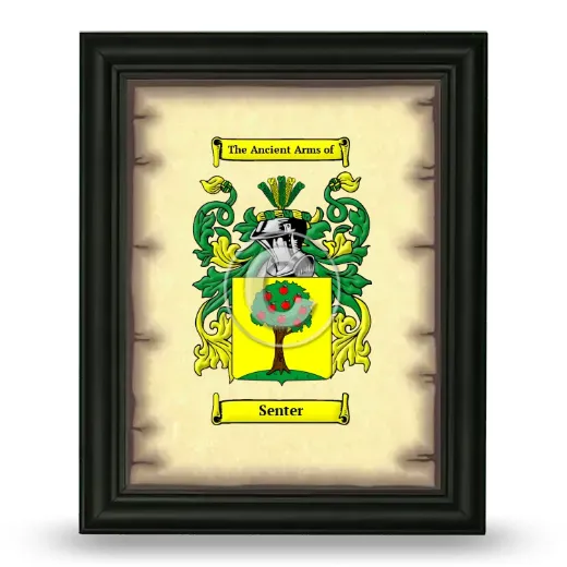 Senter Coat of Arms Framed - Black