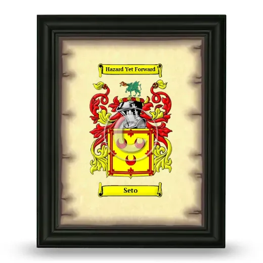 Seto Coat of Arms Framed - Black