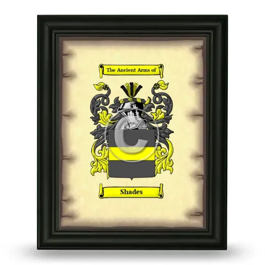 Shades Coat of Arms Framed - Black