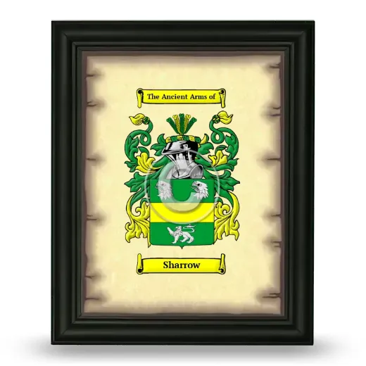 Sharrow Coat of Arms Framed - Black