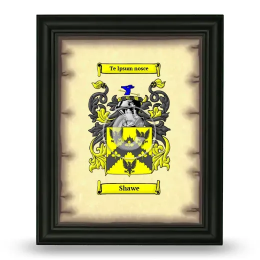 Shawe Coat of Arms Framed - Black