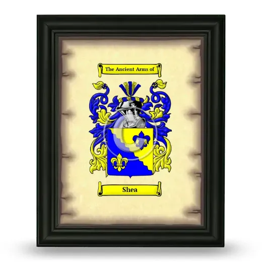 Shea Coat of Arms Framed - Black