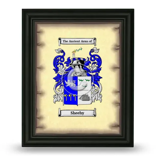 Sheehy Coat of Arms Framed - Black