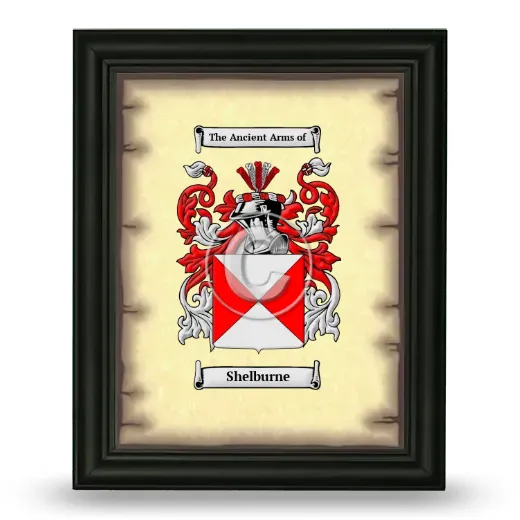 Shelburne Coat of Arms Framed - Black