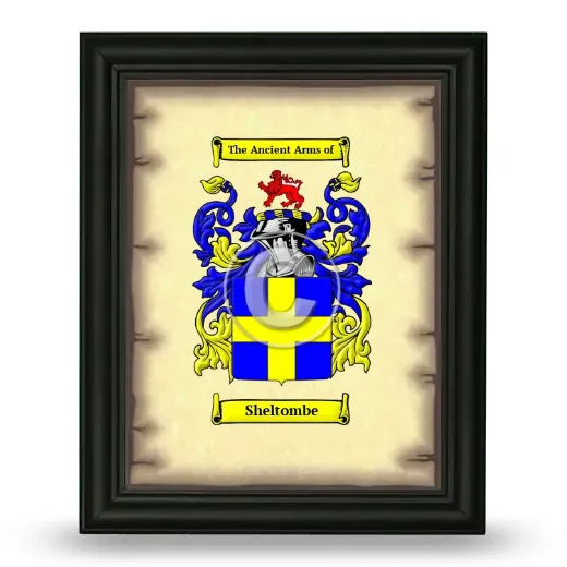 Sheltombe Coat of Arms Framed - Black