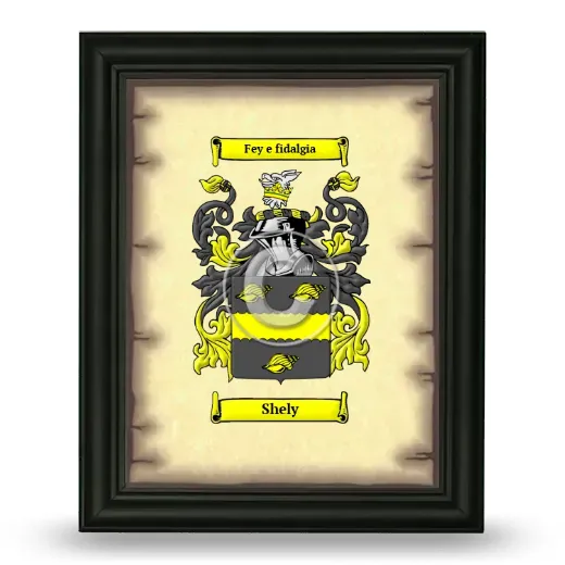 Shely Coat of Arms Framed - Black