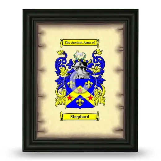 Shephard Coat of Arms Framed - Black