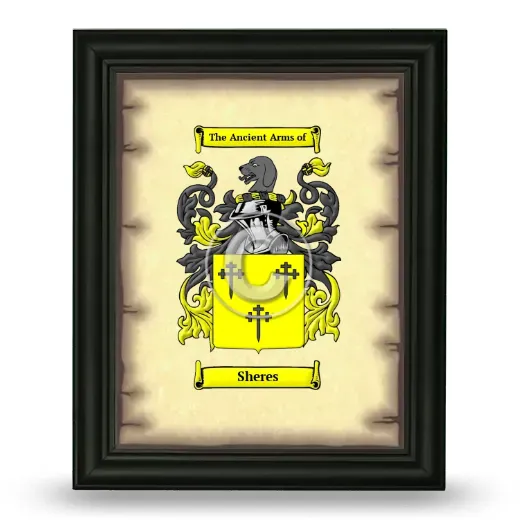 Sheres Coat of Arms Framed - Black