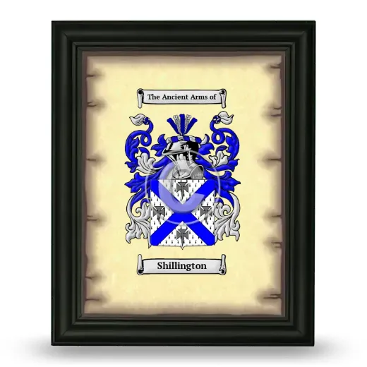 Shillington Coat of Arms Framed - Black