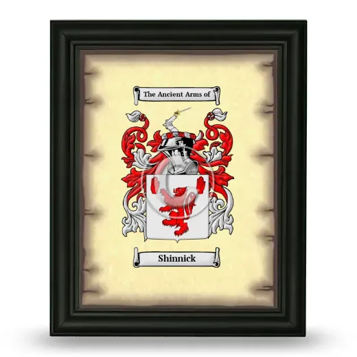 Shinnick Coat of Arms Framed - Black