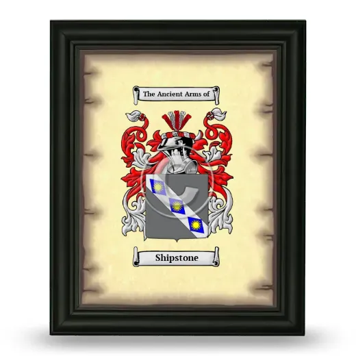 Shipstone Coat of Arms Framed - Black