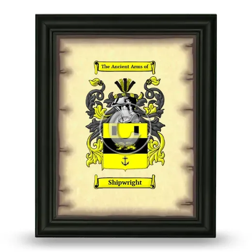 Shipwright Coat of Arms Framed - Black