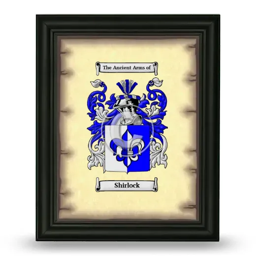 Shirlock Coat of Arms Framed - Black