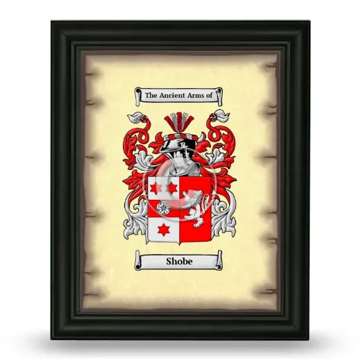 Shobe Coat of Arms Framed - Black