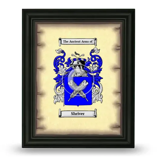 Shriver Coat of Arms Framed - Black