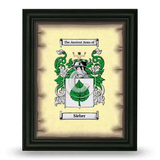Sieber Coat of Arms Framed - Black