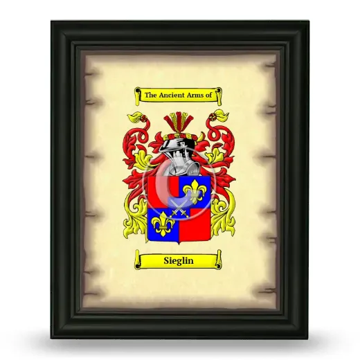 Sieglin Coat of Arms Framed - Black