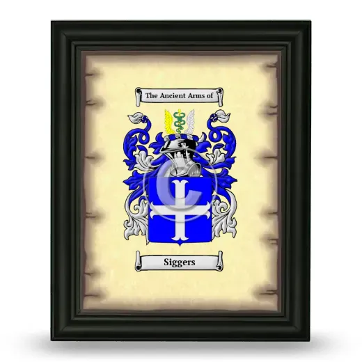 Siggers Coat of Arms Framed - Black