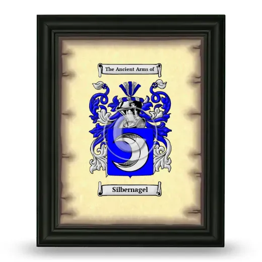 Silbernagel Coat of Arms Framed - Black