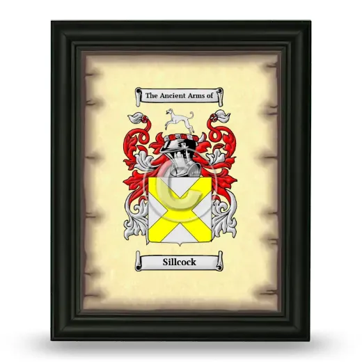 Sillcock Coat of Arms Framed - Black