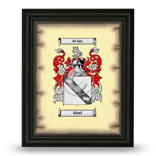 Sivel Coat of Arms Framed - Black