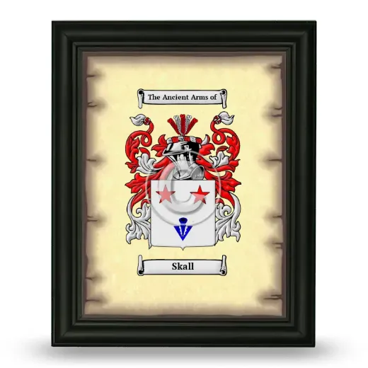 Skall Coat of Arms Framed - Black