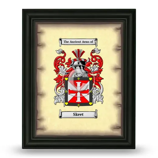Skeet Coat of Arms Framed - Black