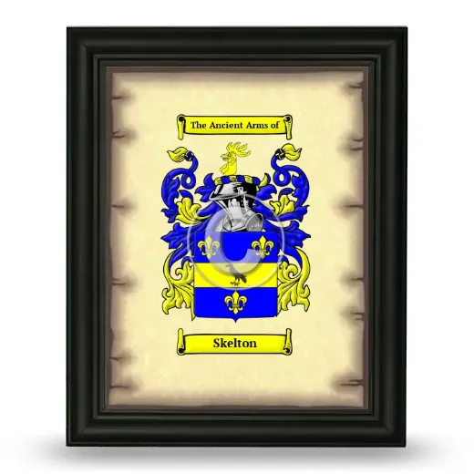 Skelton Coat of Arms Framed - Black