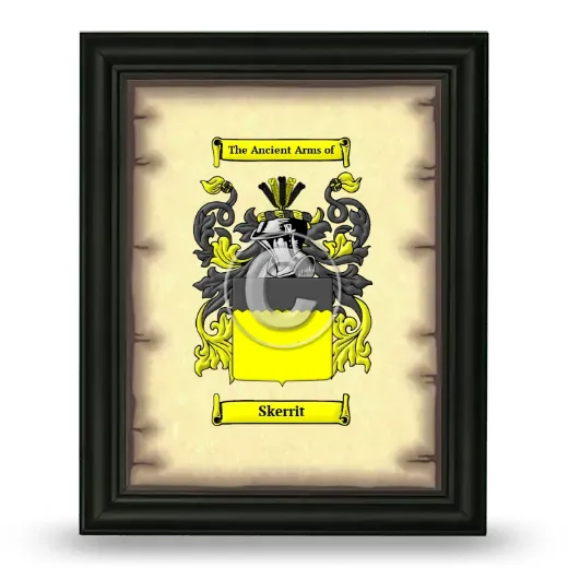 Skerrit Coat of Arms Framed - Black