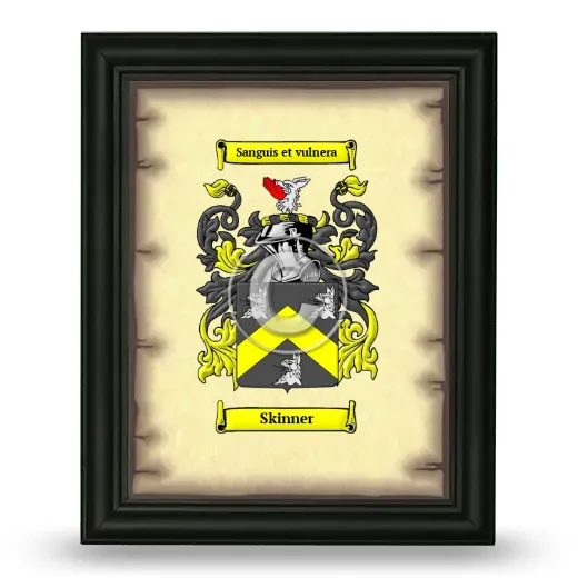 Skinner Coat of Arms Framed - Black