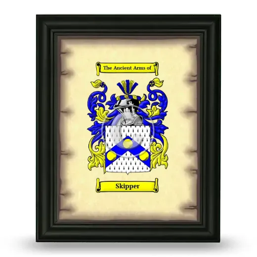 Skipper Coat of Arms Framed - Black