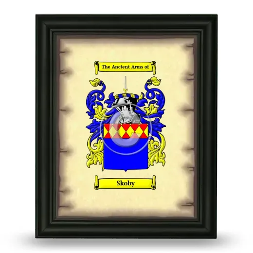 Skoby Coat of Arms Framed - Black
