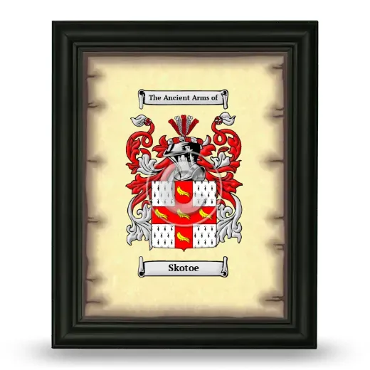 Skotoe Coat of Arms Framed - Black