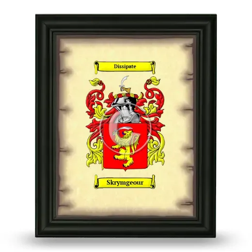 Skrymgeour Coat of Arms Framed - Black