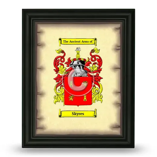 Skyres Coat of Arms Framed - Black
