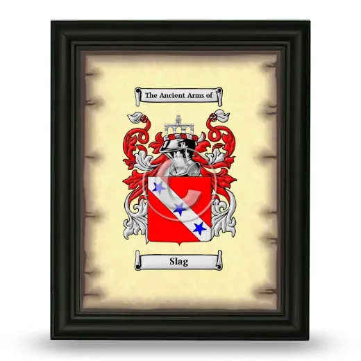 Slag Coat of Arms Framed - Black