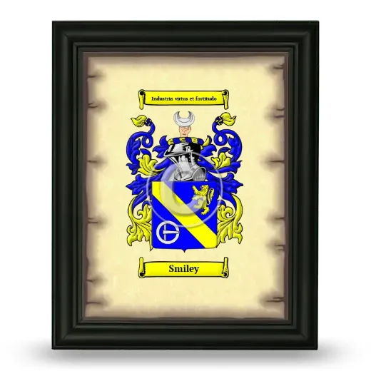 Smiley Coat of Arms Framed - Black