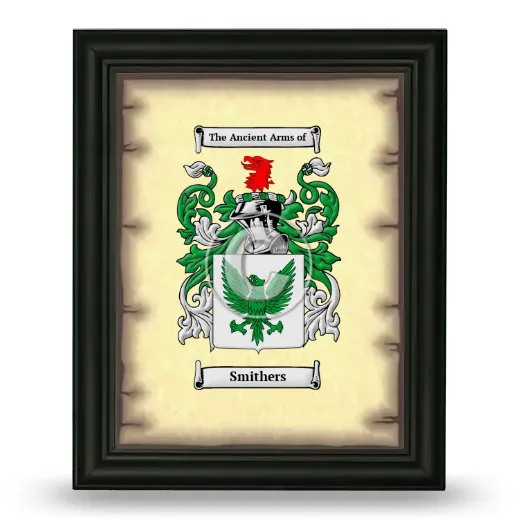 Smithers Coat of Arms Framed - Black
