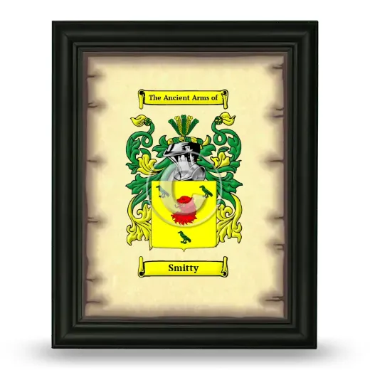 Smitty Coat of Arms Framed - Black