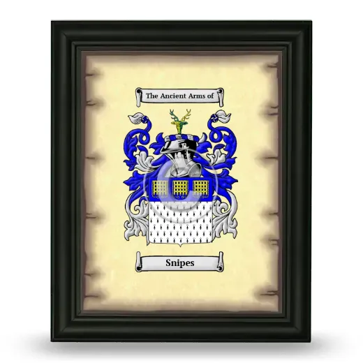 Snipes Coat of Arms Framed - Black