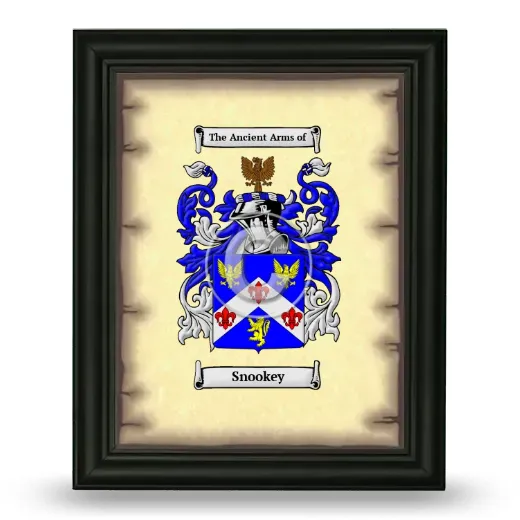 Snookey Coat of Arms Framed - Black