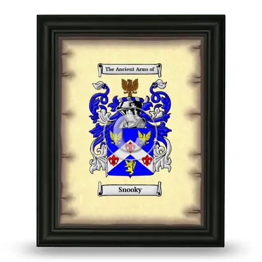 Snooky Coat of Arms Framed - Black