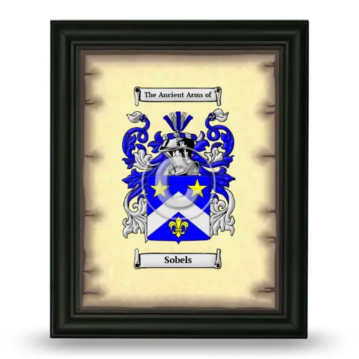 Sobels Coat of Arms Framed - Black
