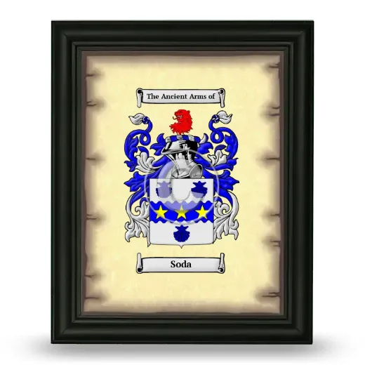 Soda Coat of Arms Framed - Black